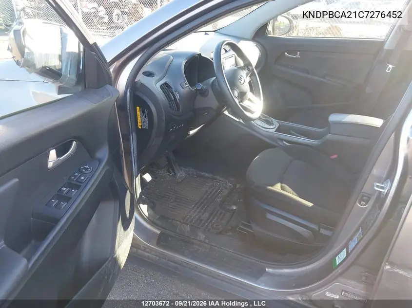2012 KIA SPORTAGE VIN KNDPBCA21C7276452 — фото 19