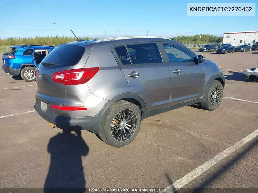 2012 KIA SPORTAGE VIN KNDPBCA21C7276452 — фото 4