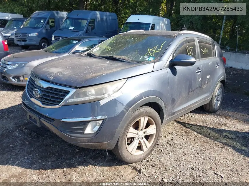 2012 KIA SPORTAGE VIN KNDPB3A29C7285433 — фото 2