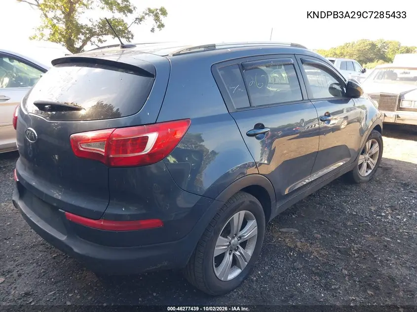 2012 KIA SPORTAGE VIN KNDPB3A29C7285433 — фото 4