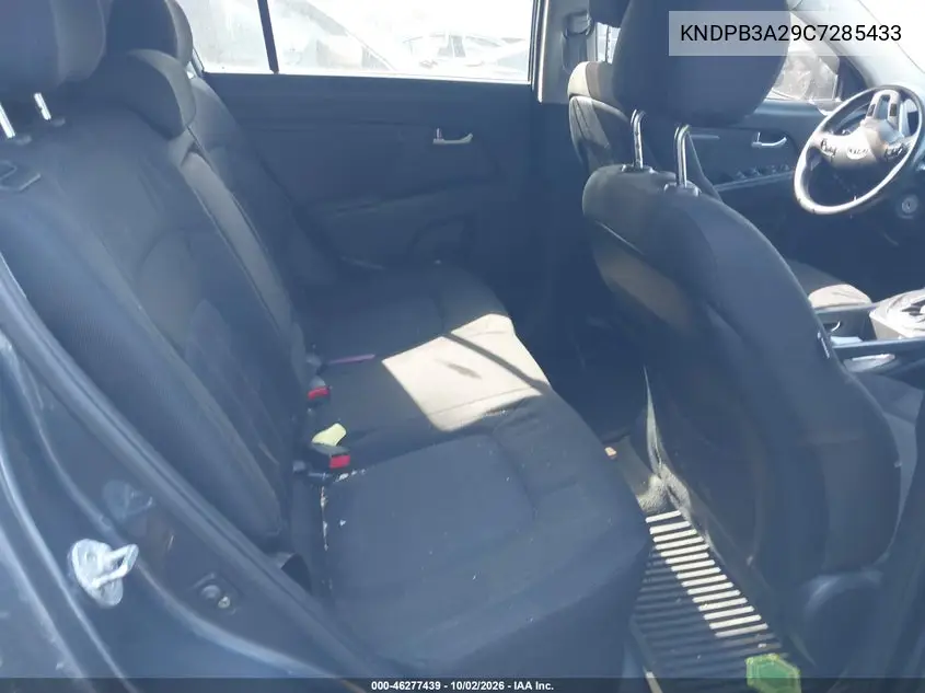 2012 KIA SPORTAGE VIN KNDPB3A29C7285433 — фото 8