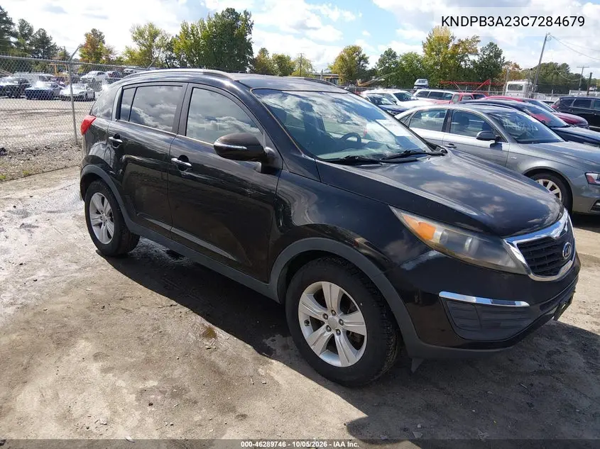KIA SPORTAGE 2012, VIN KNDPB3A23C7284679