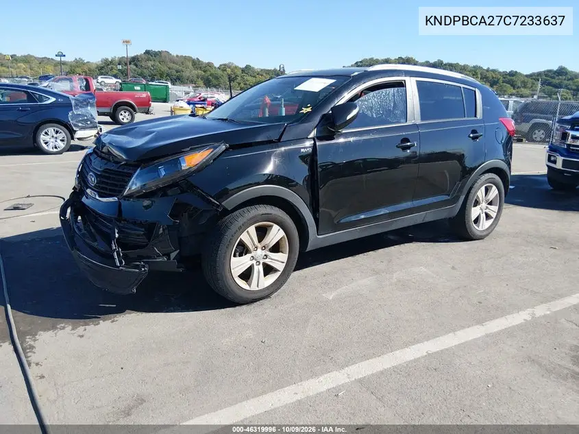 2012 KIA SPORTAGE VIN KNDPBCA27C7233637 — фото 2
