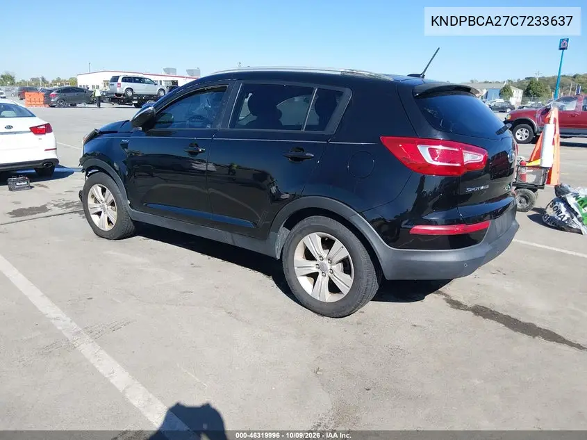 2012 KIA SPORTAGE VIN KNDPBCA27C7233637 — фото 3