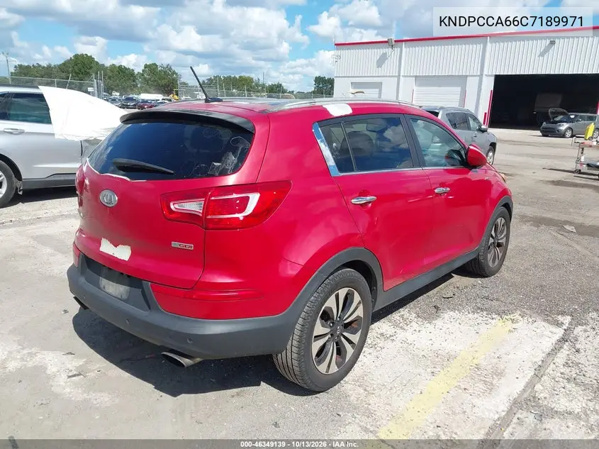 2012 KIA SPORTAGE VIN KNDPCCA66C7189971 — фото 4