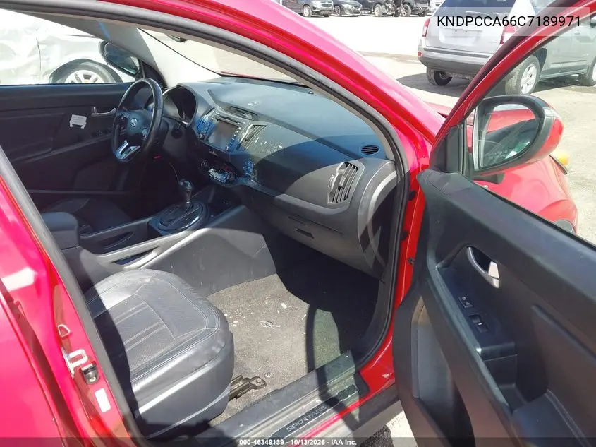 2012 KIA SPORTAGE VIN KNDPCCA66C7189971 — фото 5