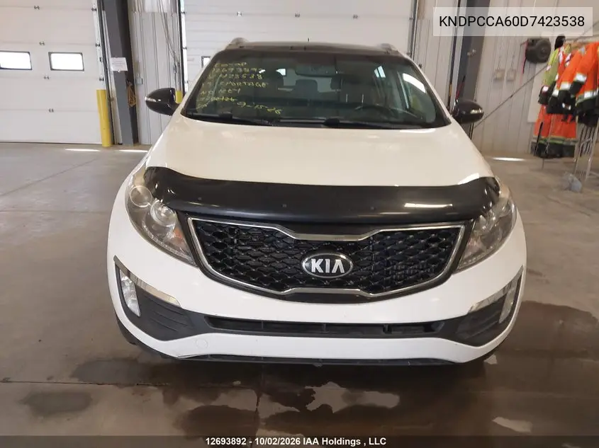 2013 KIA SPORTAGE VIN KNDPCCA60D7423538 — фото 12