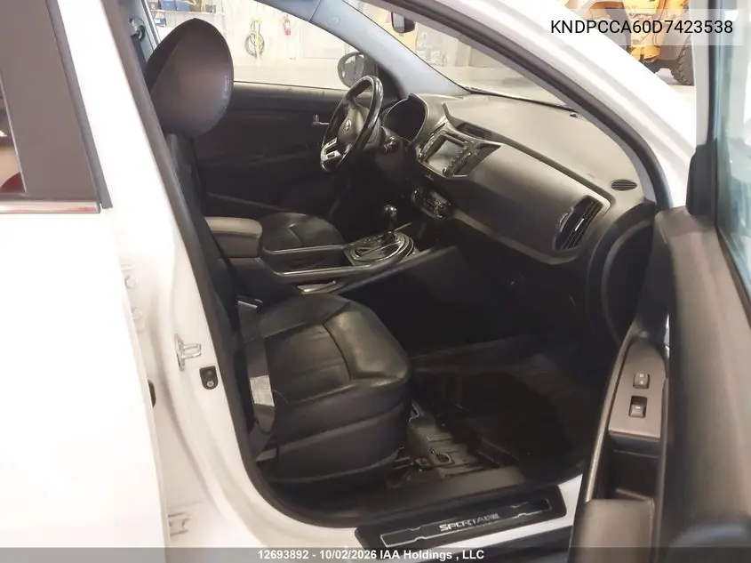 2013 KIA SPORTAGE VIN KNDPCCA60D7423538 — фото 5