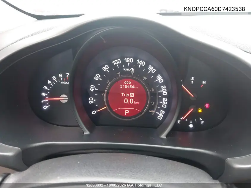 2013 KIA SPORTAGE VIN KNDPCCA60D7423538 — фото 7