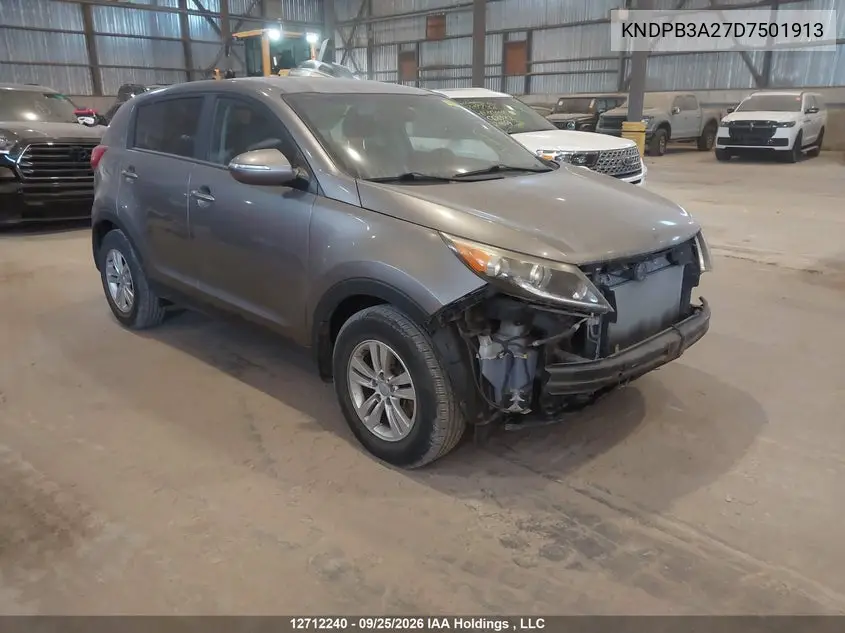 KIA SPORTAGE 2013, VIN KNDPB3A27D7501913