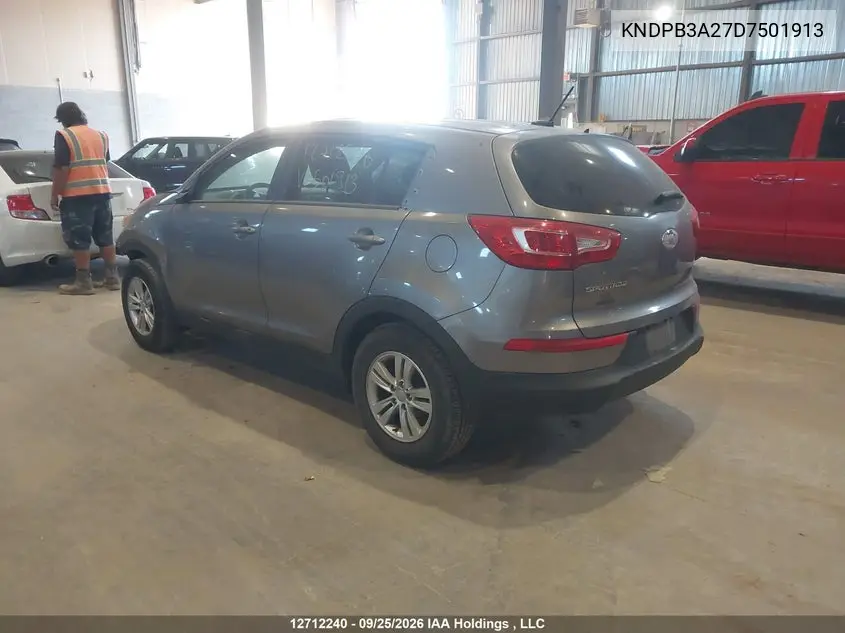 2013 KIA SPORTAGE VIN KNDPB3A27D7501913 — фото 3