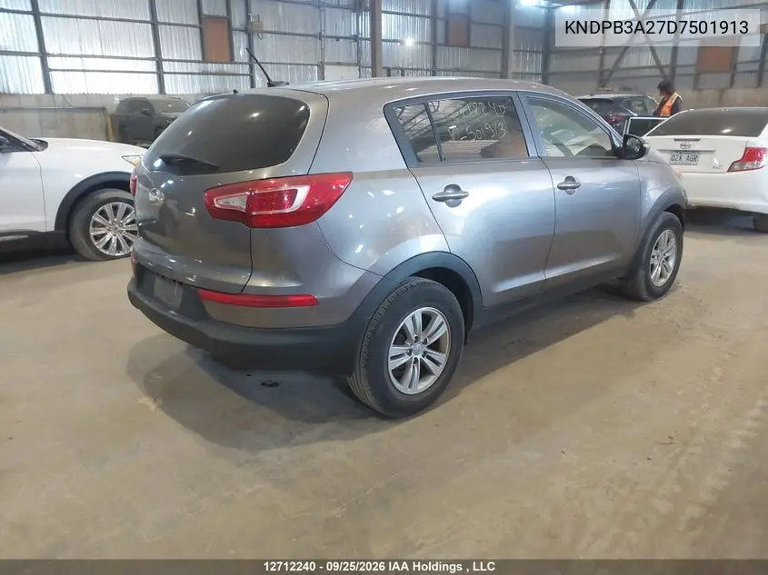 2013 KIA SPORTAGE VIN KNDPB3A27D7501913 — фото 4