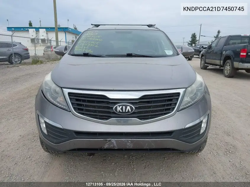 2013 KIA SPORTAGE VIN KNDPCCA21D7450745 — фото 12