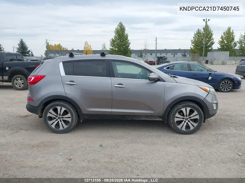 2013 KIA SPORTAGE VIN KNDPCCA21D7450745 — фото 13