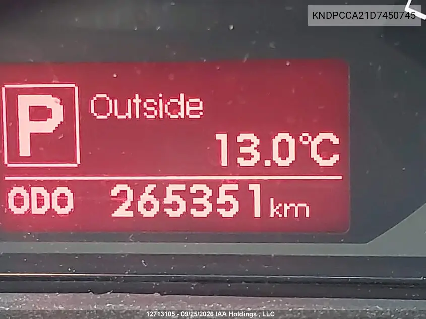 2013 KIA SPORTAGE VIN KNDPCCA21D7450745 — фото 15