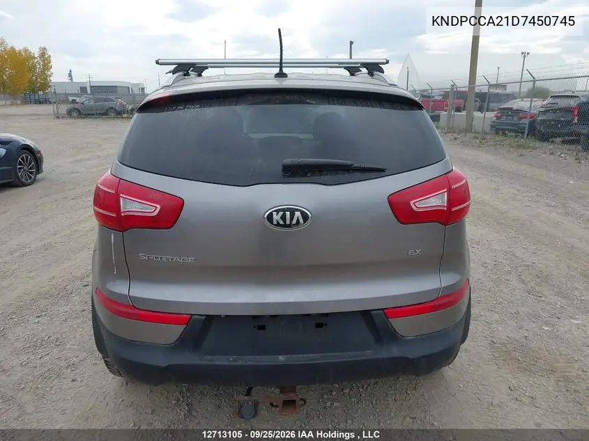 2013 KIA SPORTAGE VIN KNDPCCA21D7450745 — фото 16