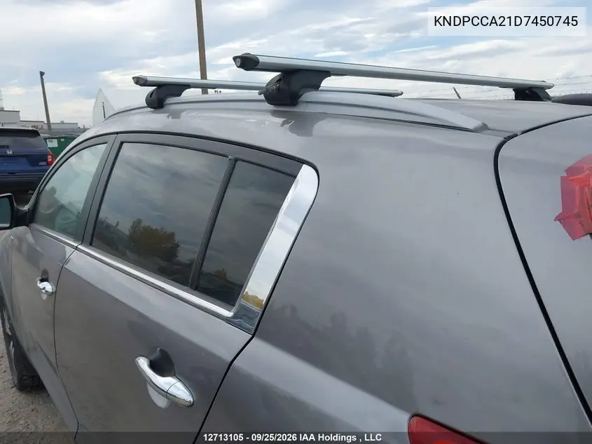 2013 KIA SPORTAGE VIN KNDPCCA21D7450745 — фото 21