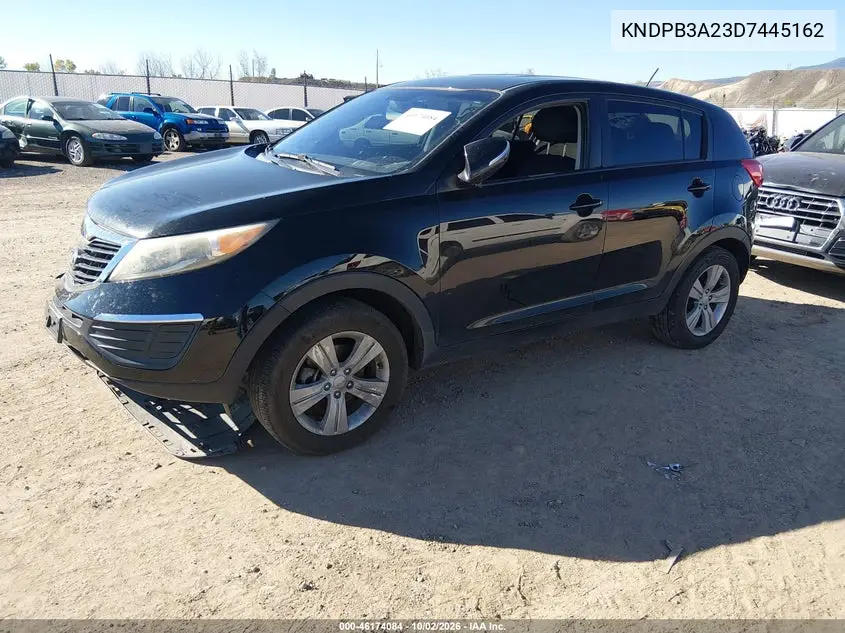 2013 KIA SPORTAGE VIN KNDPB3A23D7445162 — фото 2
