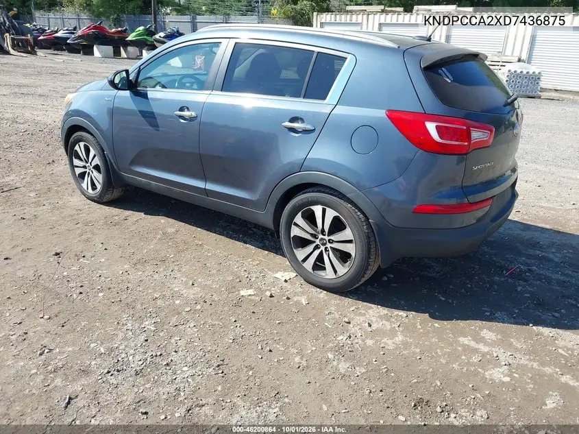 2013 KIA SPORTAGE VIN KNDPCCA2XD7436875 — фото 3