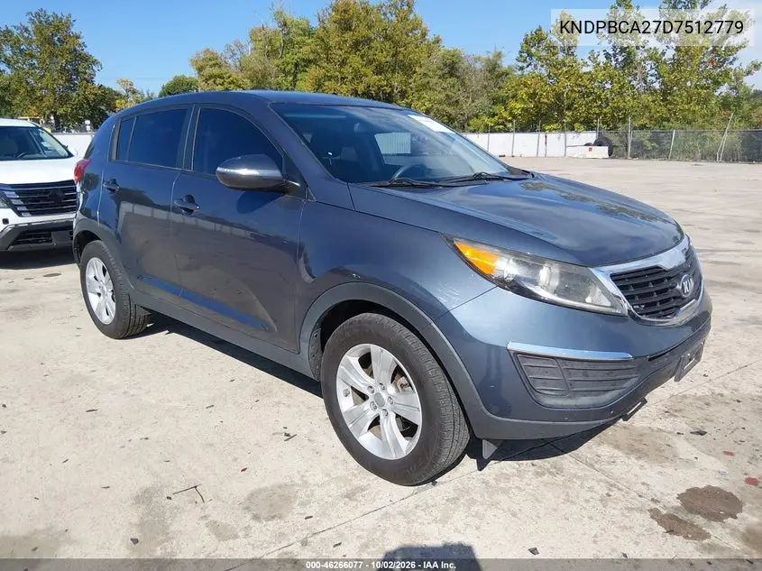 KIA SPORTAGE 2013, VIN KNDPBCA27D7512779