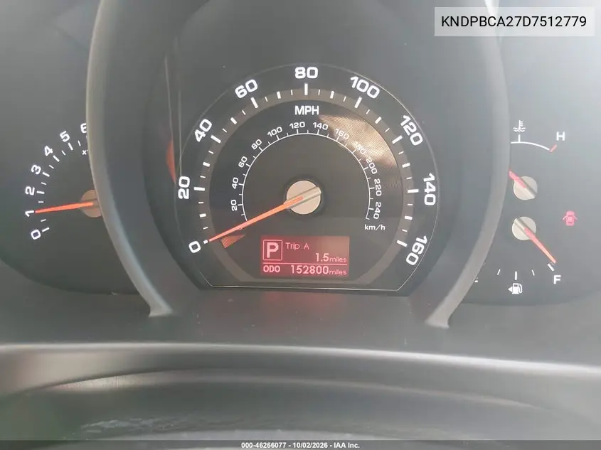 2013 KIA SPORTAGE VIN KNDPBCA27D7512779 — фото 7