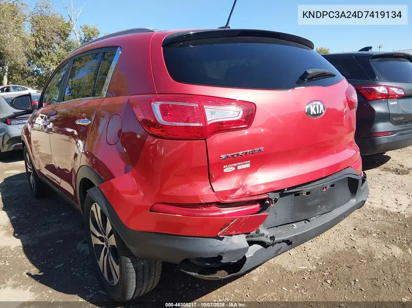 2013 KIA SPORTAGE VIN KNDPC3A24D7419134 — фото 3