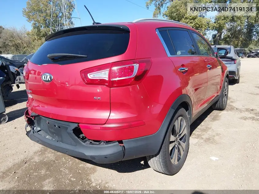 2013 KIA SPORTAGE VIN KNDPC3A24D7419134 — фото 4
