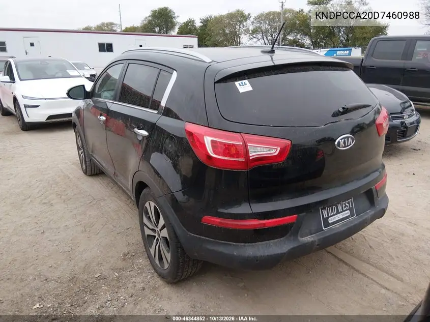 2013 KIA SPORTAGE VIN KNDPCCA20D7460988 — фото 3