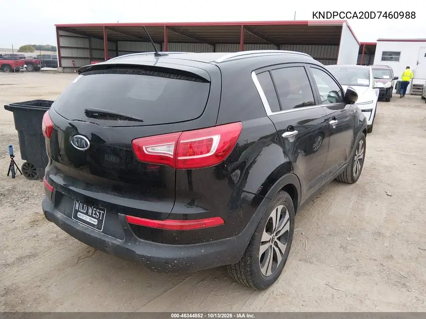 2013 KIA SPORTAGE VIN KNDPCCA20D7460988 — фото 4