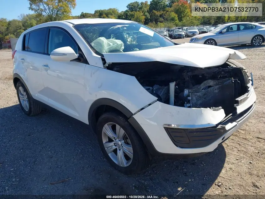 KIA SPORTAGE 2013, VIN KNDPB3A21D7532770