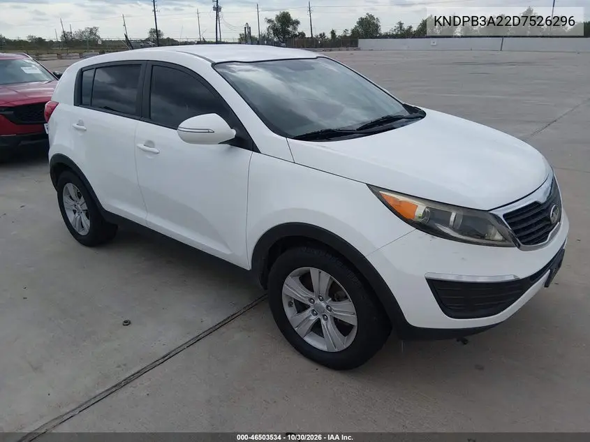 KIA SPORTAGE 2013, VIN KNDPB3A22D7526296