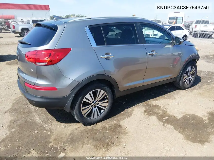 2014 KIA SPORTAGE VIN KNDPC3AC3E7643750 — фото 4