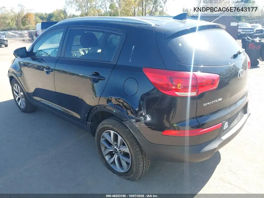 2014 KIA SPORTAGE VIN KNDPBCAC6E7643177 — фото 3
