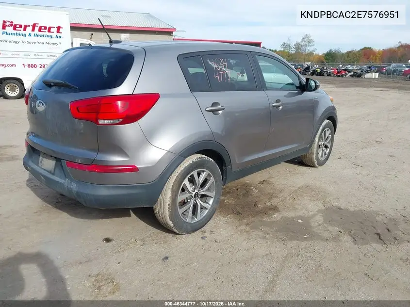 2014 KIA SPORTAGE VIN KNDPBCAC2E7576951 — фото 4