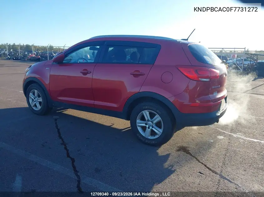 2015 KIA SPORTAGE VIN KNDPBCAC0F7731272 — фото 3