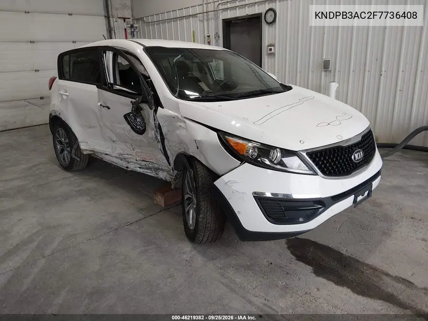 KIA SPORTAGE 2015, VIN KNDPB3AC2F7736408