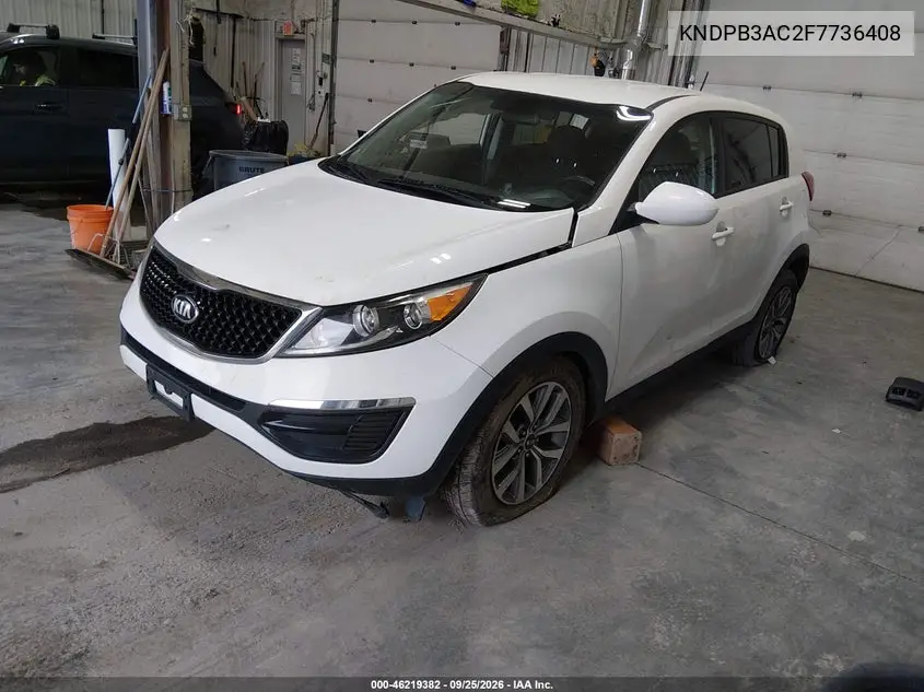 2015 KIA SPORTAGE VIN KNDPB3AC2F7736408 — фото 2