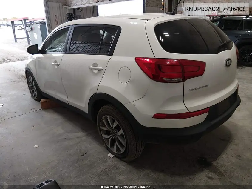 2015 KIA SPORTAGE VIN KNDPB3AC2F7736408 — фото 3