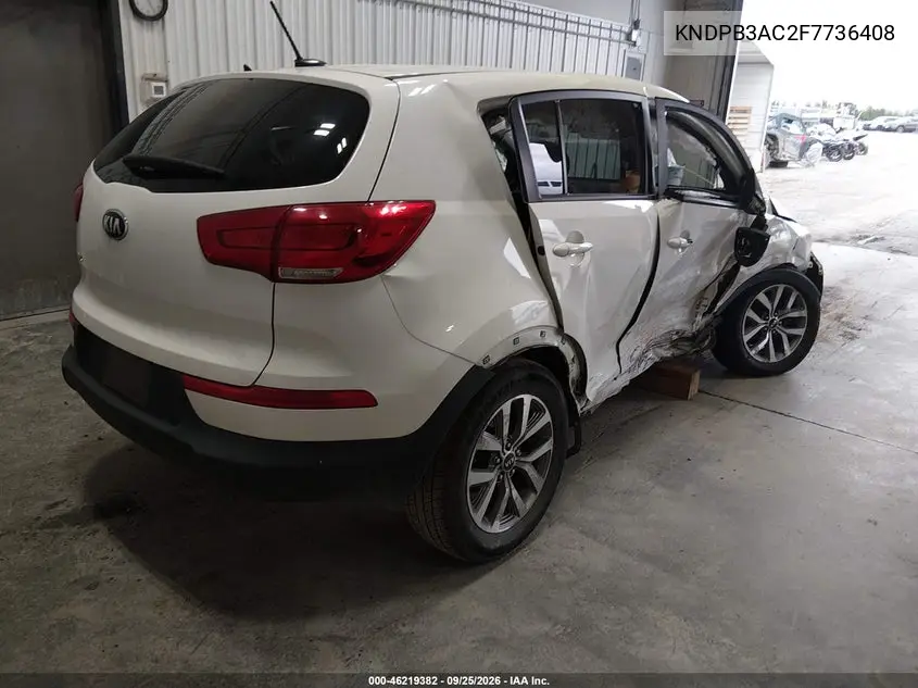 2015 KIA SPORTAGE VIN KNDPB3AC2F7736408 — фото 4