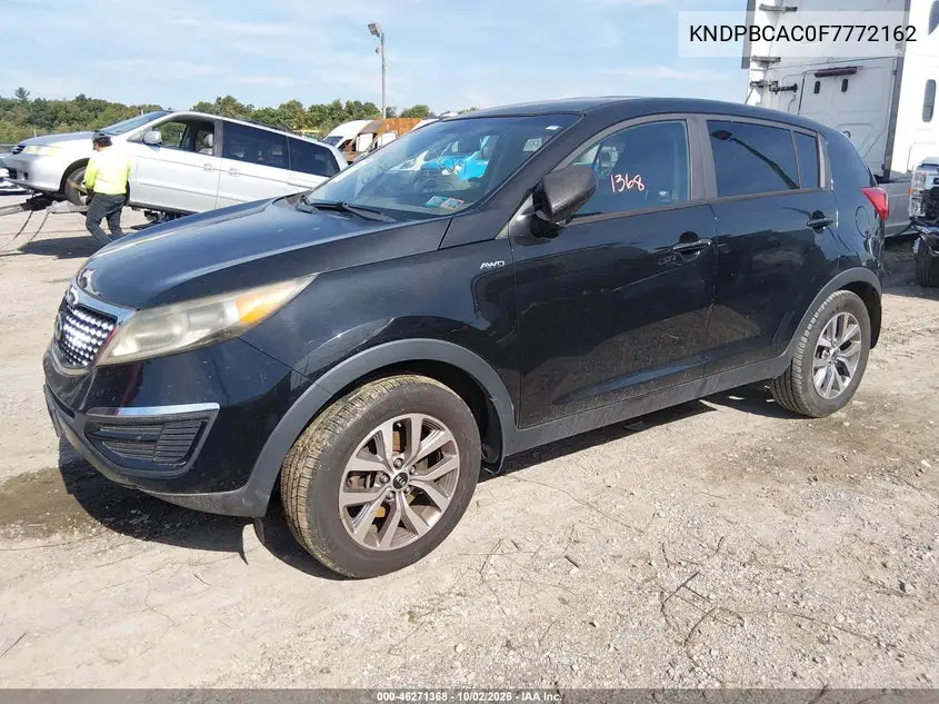 2015 KIA SPORTAGE VIN KNDPBCAC0F7772162 — фото 2