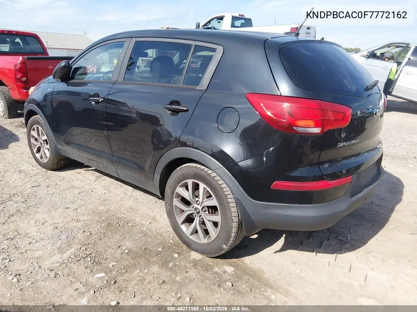 2015 KIA SPORTAGE VIN KNDPBCAC0F7772162 — фото 3