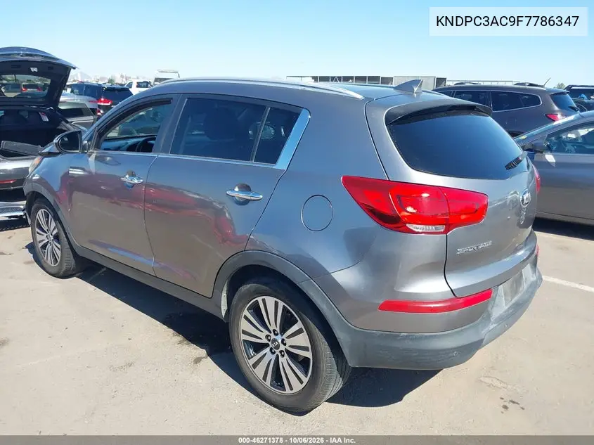 2015 KIA SPORTAGE VIN KNDPC3AC9F7786347 — фото 3