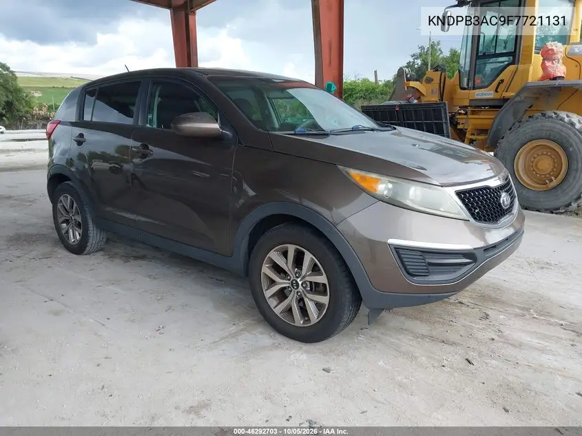 KIA SPORTAGE 2015, VIN KNDPB3AC9F7721131