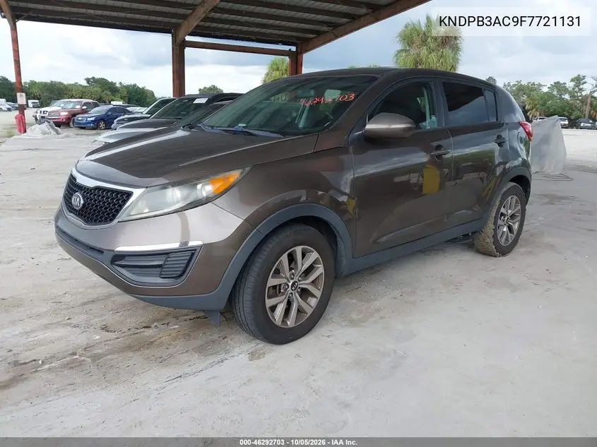 2015 KIA SPORTAGE VIN KNDPB3AC9F7721131 — фото 2