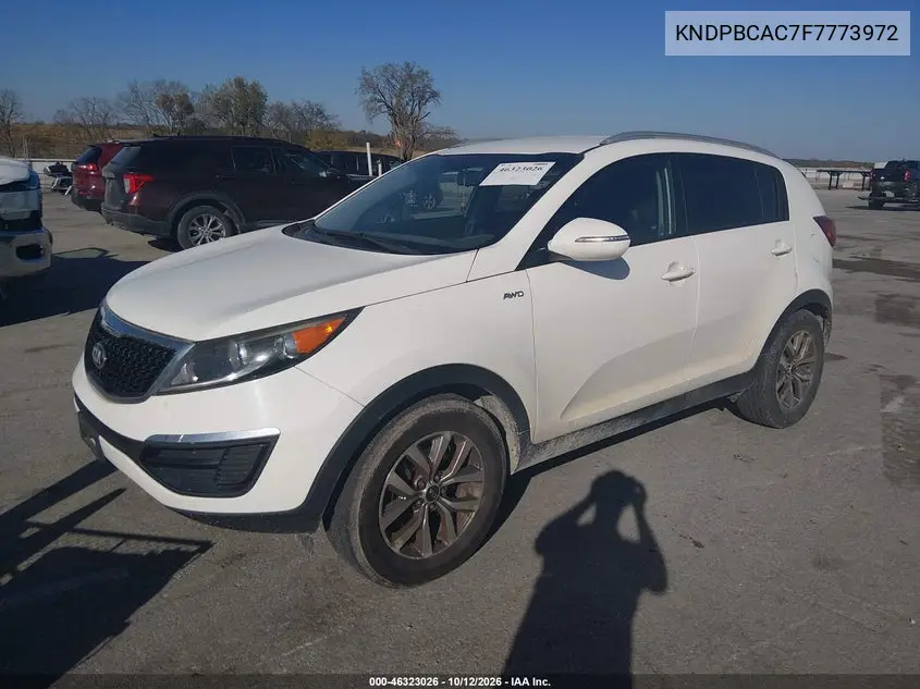 2015 KIA SPORTAGE VIN KNDPBCAC7F7773972 — фото 2