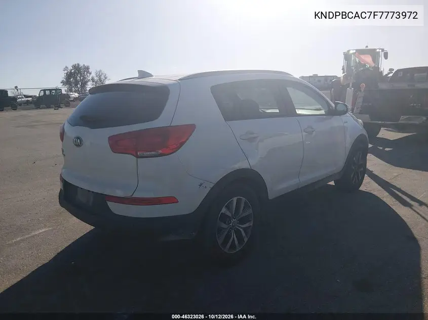 2015 KIA SPORTAGE VIN KNDPBCAC7F7773972 — фото 4