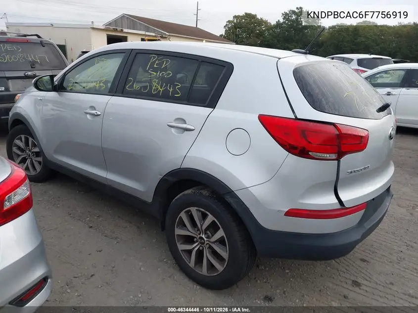 2015 KIA SPORTAGE VIN KNDPBCAC6F7756919 — фото 3