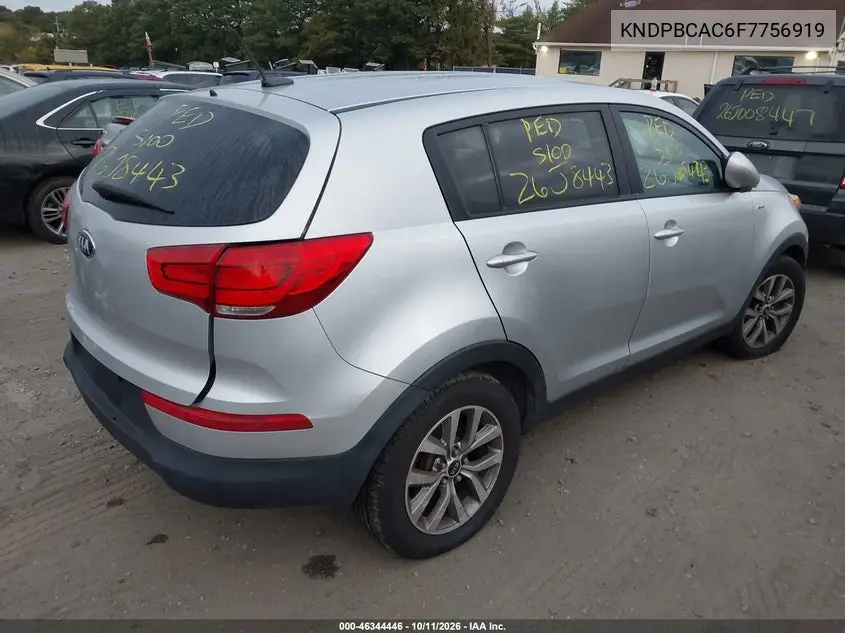 2015 KIA SPORTAGE VIN KNDPBCAC6F7756919 — фото 4