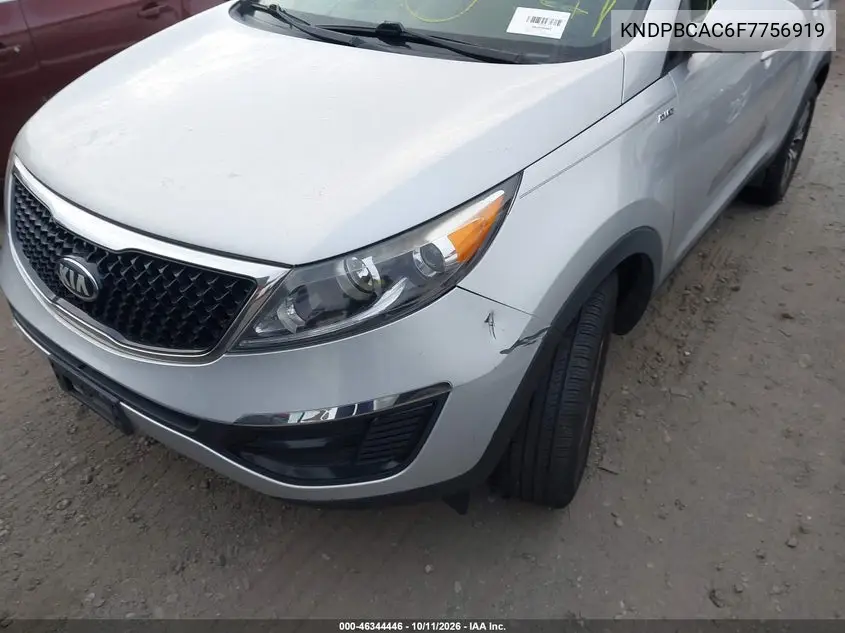 2015 KIA SPORTAGE VIN KNDPBCAC6F7756919 — фото 6