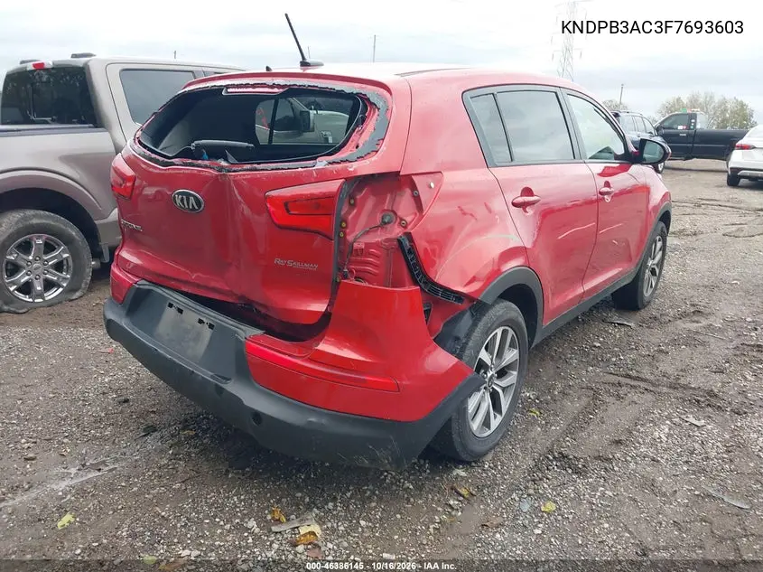 2015 KIA SPORTAGE VIN KNDPB3AC3F7693603 — фото 6